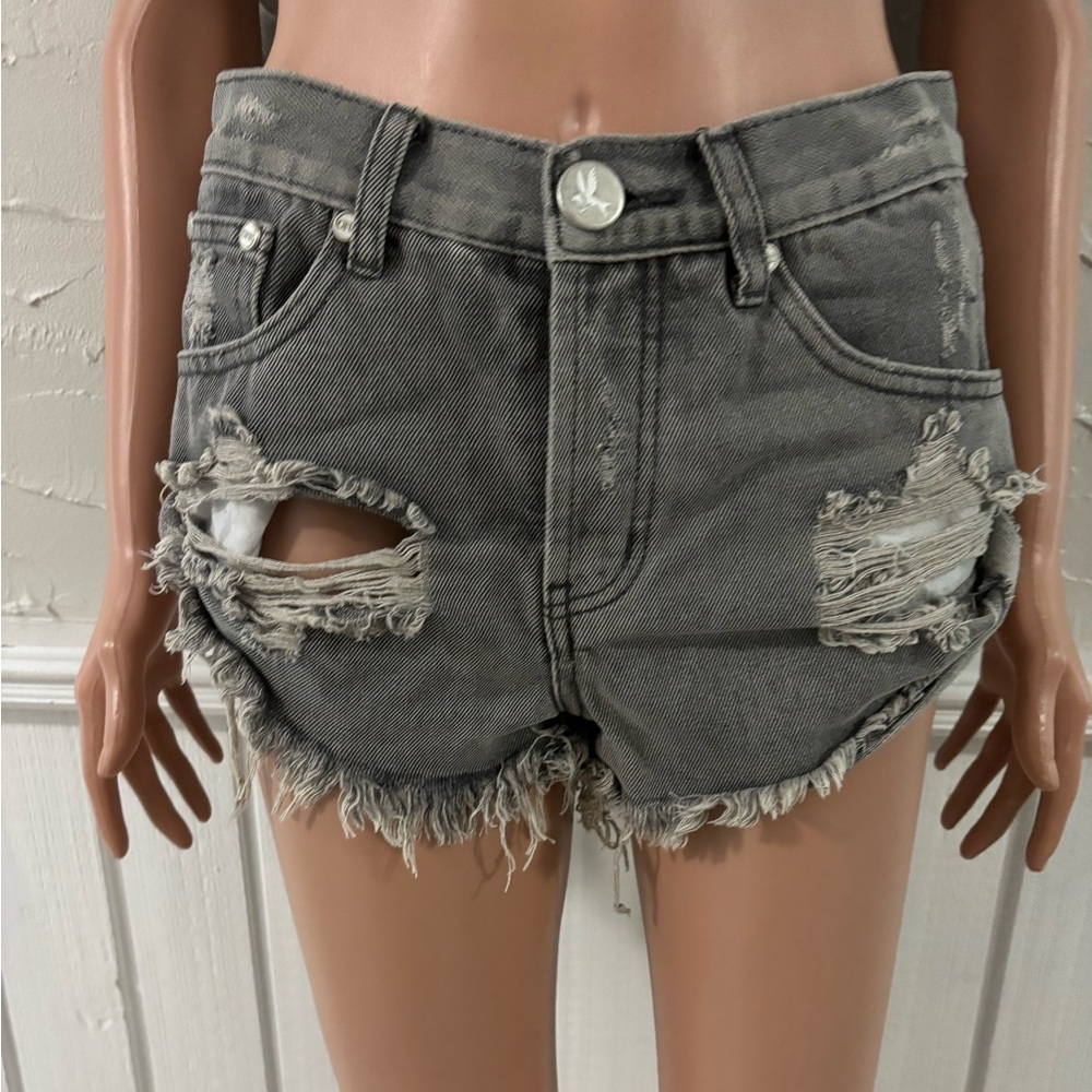 One teaspoon distressed jean shorts
